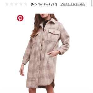 ZSUPPLY Sonoma Plaid Long Shirt Jacket in Orchid Rain SIZE SMALL